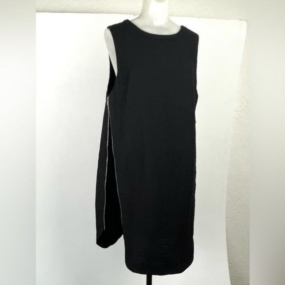 Robert Rodriguez shift mini dress/tunic Black Sleeveless Silver Side Zippers 6 - Picture 6 of 11